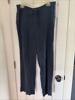Women's silk Drawstring Lounge Joggers - grey